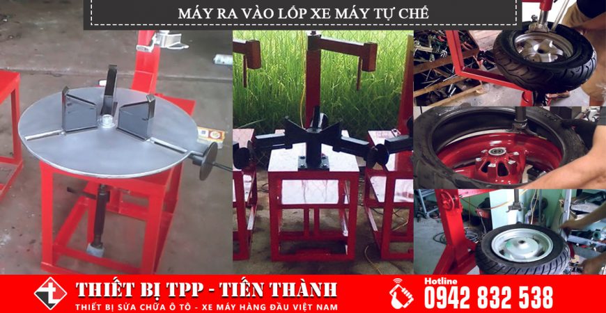 thiết bị làm lốp tự chế, máy cạy lốp tự chế, máy cậy vỏ tự sáng tạo, máy cạy lốp tự sáng tạo